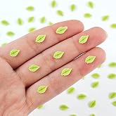 500 Pieces Tiny Leaves Decor for Dollhouse Mini Resin Decor for Crafts Tiny Things for Fairy Garden Micro Landscaping Decoration