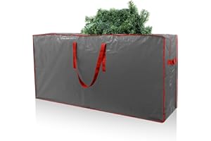WLFLASH TREE STORAGE BAG Christmas Tree Storage Bag Fits Up to 7.5 Ft Tall Disassembled Tree 45 X 15 X 20 INCH Holiday Tree Storages Waterproof Material Protects Dust Christmas Container HandlesSleek Zipper