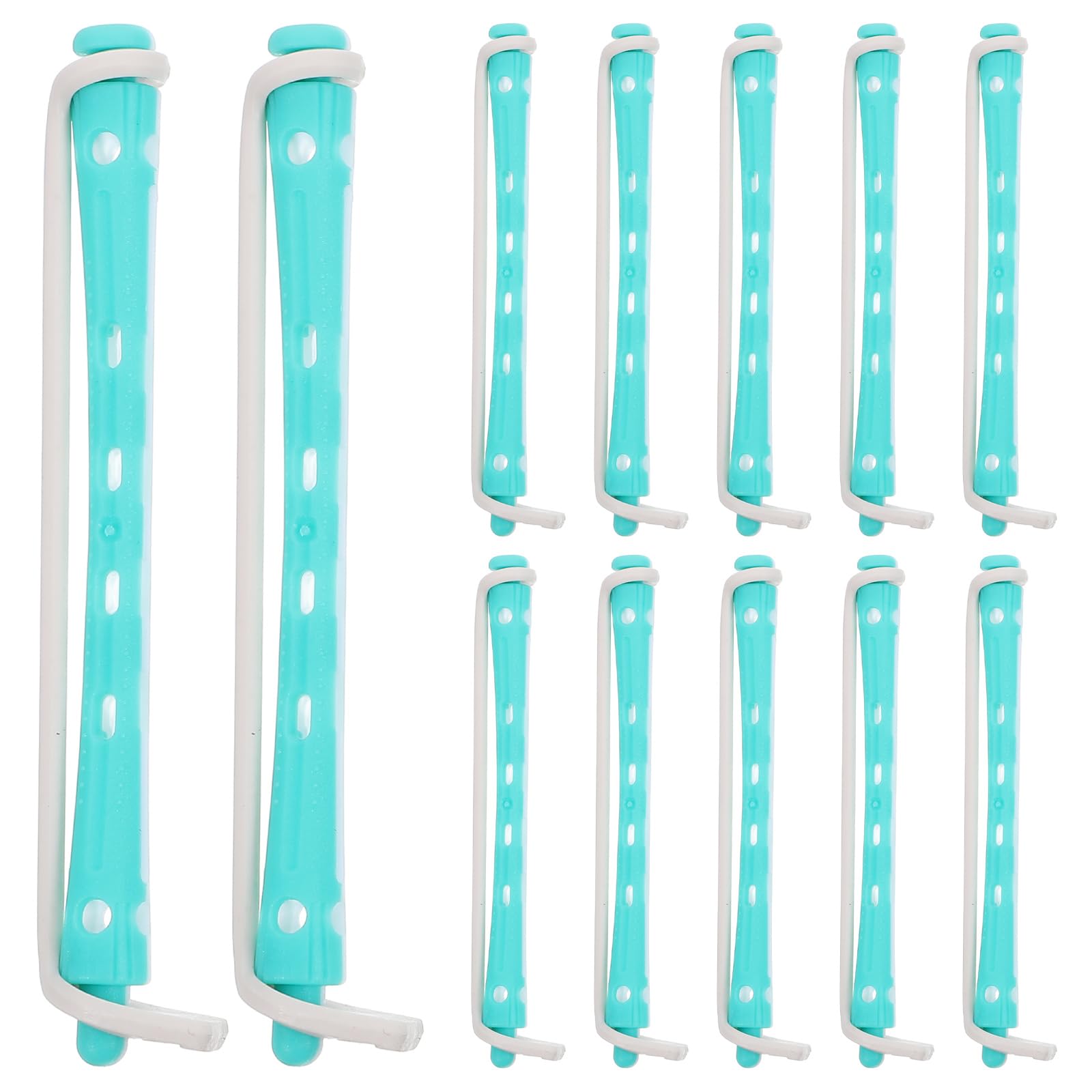 FRCOLOR 12Pcs Perm Rods Hair Rollers Ceramic Hair Rollers for Home Perm Kits Women Wavy Styling Tools