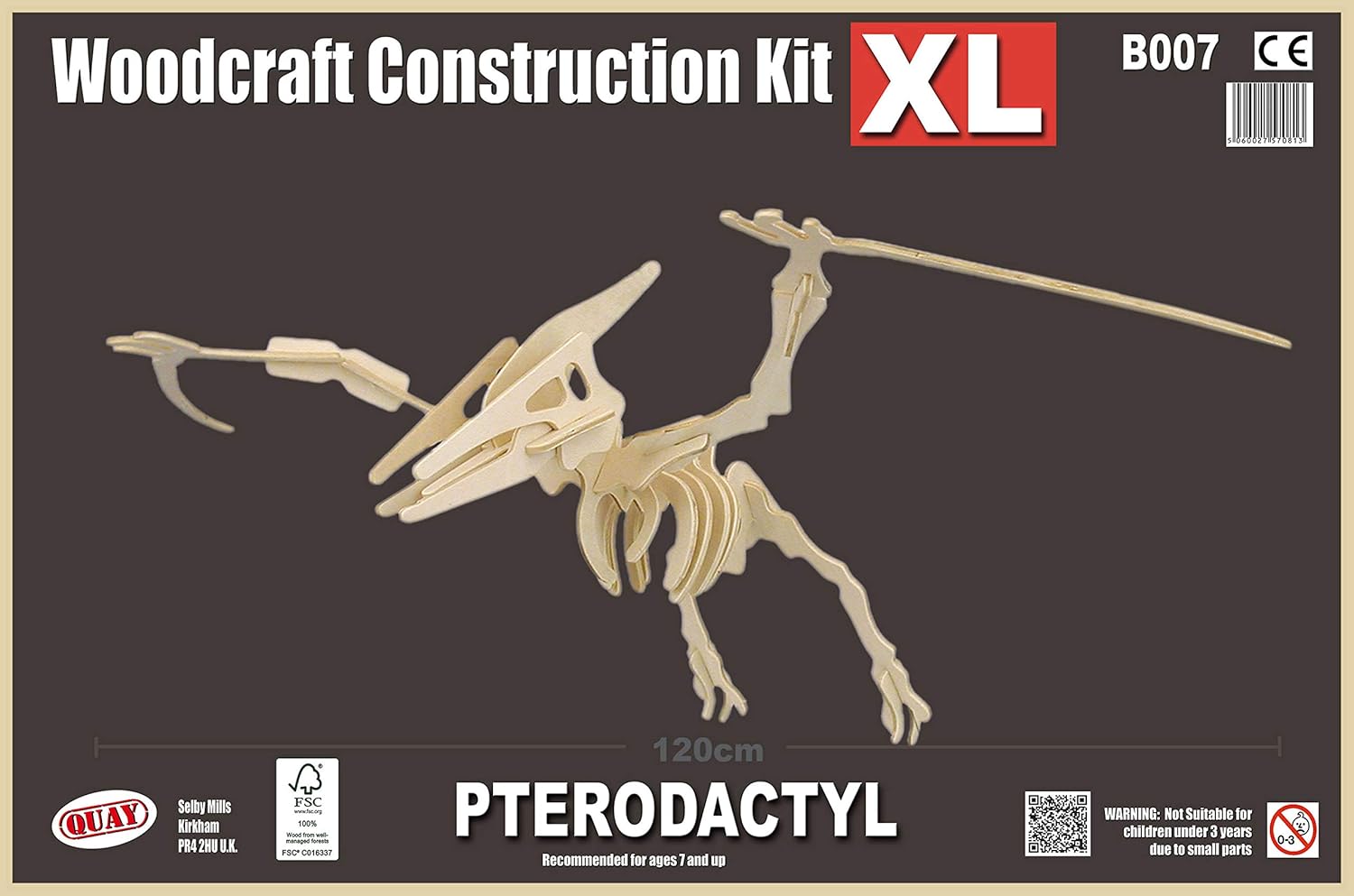 Kit Di Costruzione Pterodattilo Grande In Legno Quay – Fai-da-Te Creativo Per Bambini E Adulti