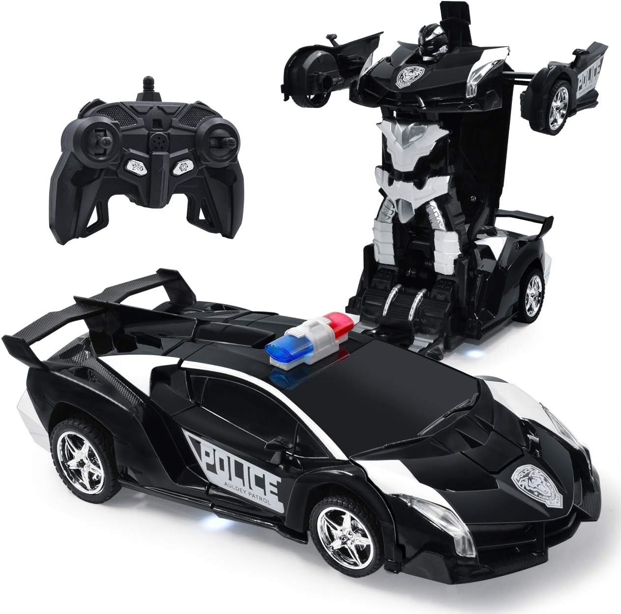 transforming police car toy