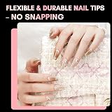 Makartt Medium Coffin Nails 500pcs 10 Sizes Clear Nail Tips for Gel Extensions view 3