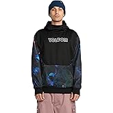 Volcom Men's Hydro Fleece Riding Hoodie – Water-Repellent Sweatshirt with Storm Hood & Thumbholes, Space Aloha, Medium