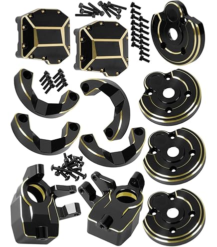 Scx10 Iii RCLIONS Brass Extended Wheel Hubs Hex +10mm With Steel Stub Axle For Axial SCX10-III AXI03007 AXI03027 AXI03006B Gladiator Bronco Wrangler 1/10th RC Crawler Car Scx10 Axles