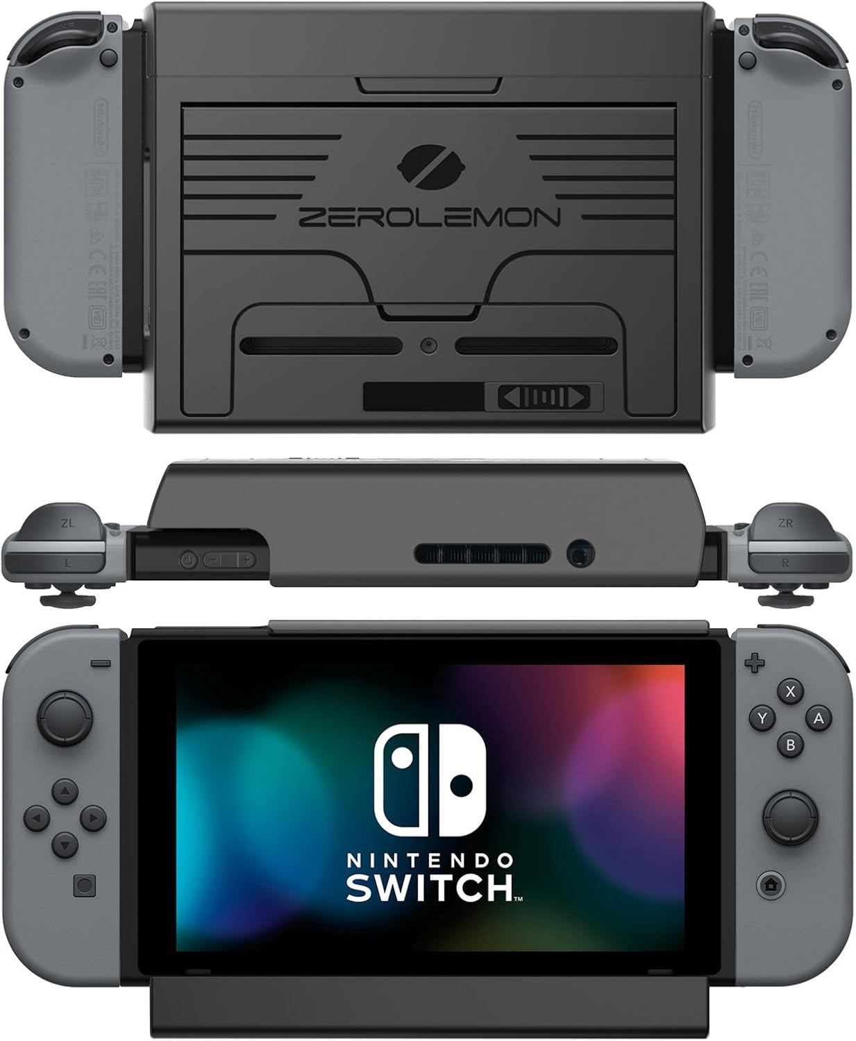 Nintendo Switch Battery Charger Case, ZeroLemon SwitchPower 10000mAh Portable Backup Extended Battery Charging Case with Kickstand & Game Card Slot for Nintendo Switch -Black