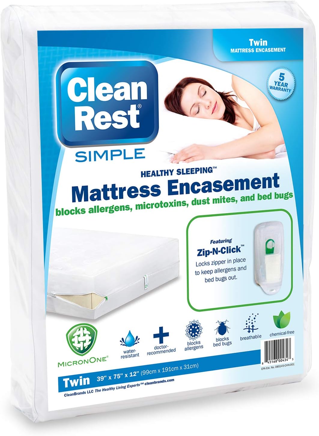 Clean Rest Pro Mattress Encasement | Twin