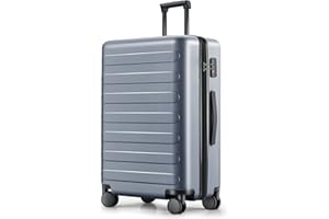 NINETYGO 26 Inch Luggage with Spinner Wheels, Checked Luggage, Large Luggage for 7-10 Days Travel, 100% Hardshell PC, TSA Lock, 28.1 X 18.5 X 11.4 (Gun, Rhine)