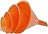 RAM-PRO 4-Piece All Purpose Wide-Mouth Bright Orange Plastic Funnel Set for Quick and Clean Transferring Liquids, Dry Goods, Between Pitchers, Bottles, Cans and Containers