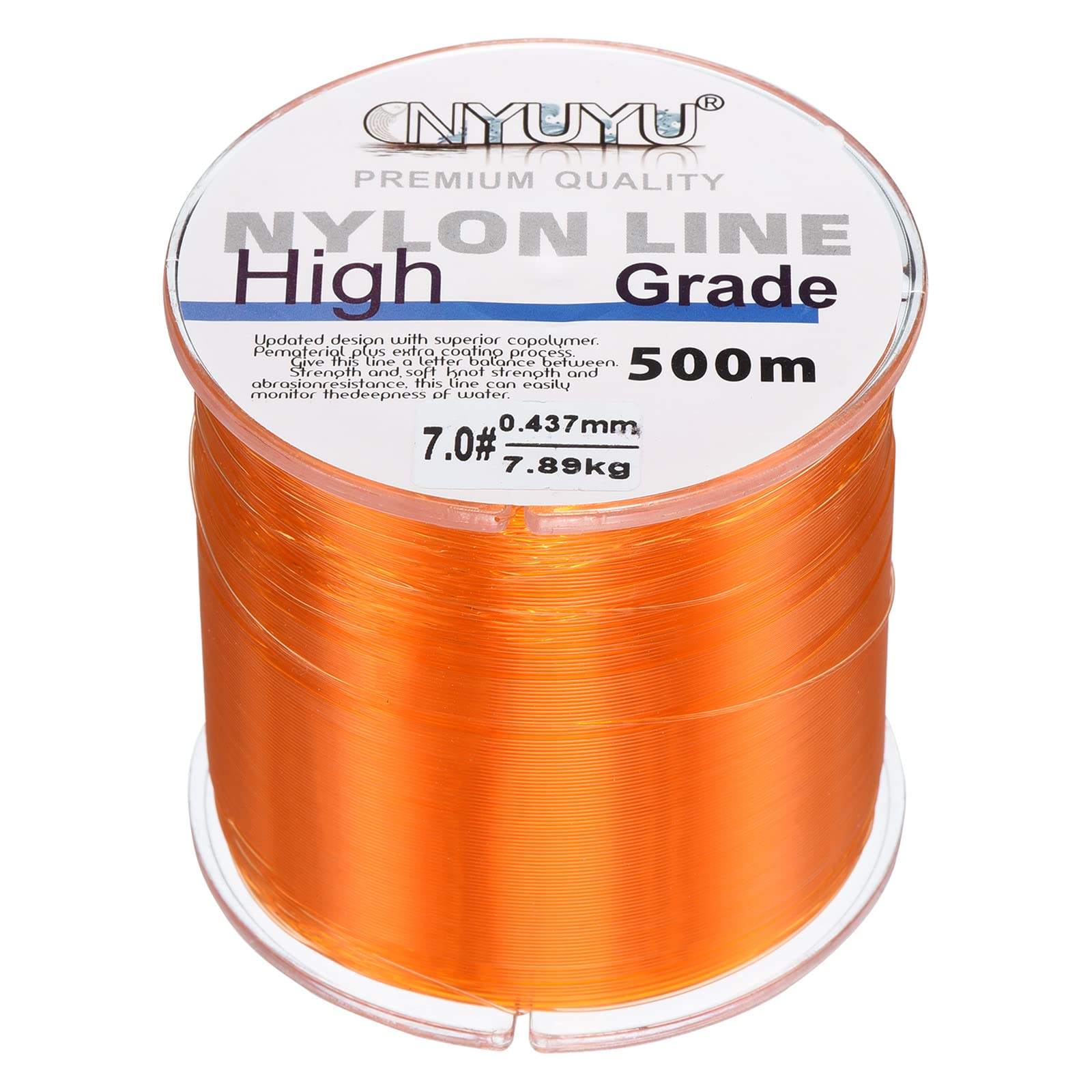 PATIKIL 547Yard/1640FT Nylon Fishing Line, 17Lb Monofilament String Wire Fluorocarbon Coated for DIY Craft Hanging Decoration, Orange