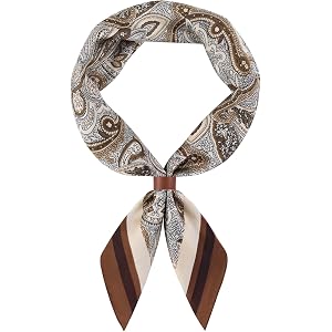 Handuomi 27.5 Inches Cowboy Bandana Square Scarf for Men Women，Necktie Head Scarf Bigsize Western Bandana Pocket Square