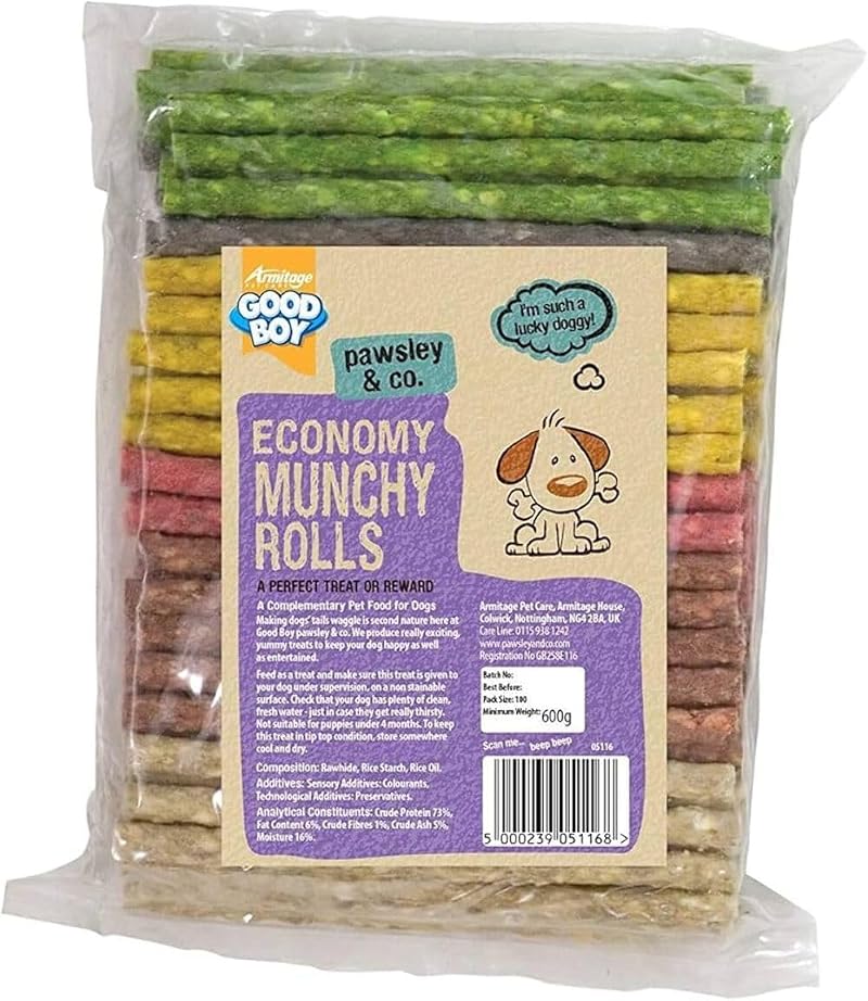 Good Boy Assorted Small Munchy Rolls Dog Chews 100 Pack 900 g
