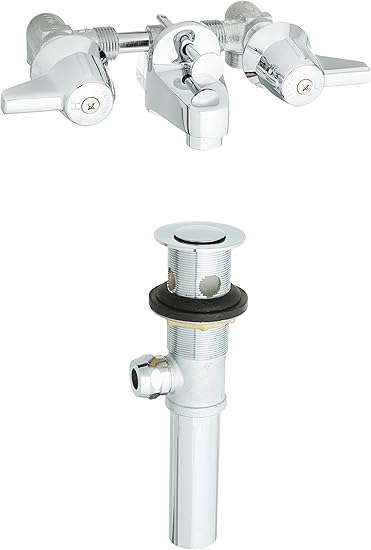 Central Brass 1177 Da 2 Handle Shelf Back Lavatory Faucet Touch
