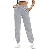 Womens Fleece Sweatpants High Waisted Cinch Bottom Lounge Baggy Joggers Pants