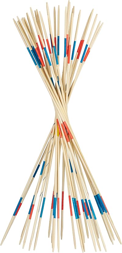 Relaxdays XXL Mikado Game - 31 Wooden Sticks, 90 cm, Family Fun