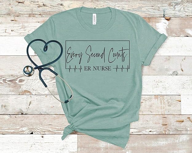 Every Second Counts ER Nurse TShirt Nurse Shirt Emergency Room Nurse