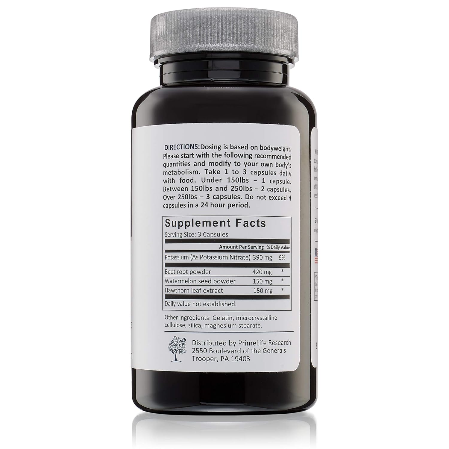 Beet Root Nitric Oxide Supplement Prime Flow Daily Dietary Nitrate