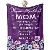 Jepufo Mom Birthday Gifts from Daughter Son, Birthday Gifts for Mom, Funny Gift for Mother Birthdays, Unique Presents for Mother from Daughter Blanket 50"X60"