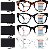 CHOFILORD Progressive Multifocus Reading Glasses for Women Men Blue Light Blocking Computer No Line Multifocal Readers