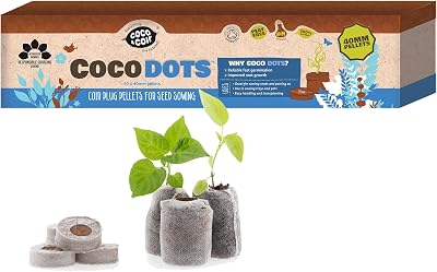 Coco&Coir Peat-free 50 Pcs 40mm Coir Pellet Seed Disks for Germination
