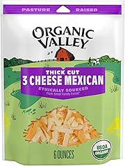 Organic Valley 3 Cheese Organic Thick Cut Shredded Mexican Cheese Blend, 6 oz