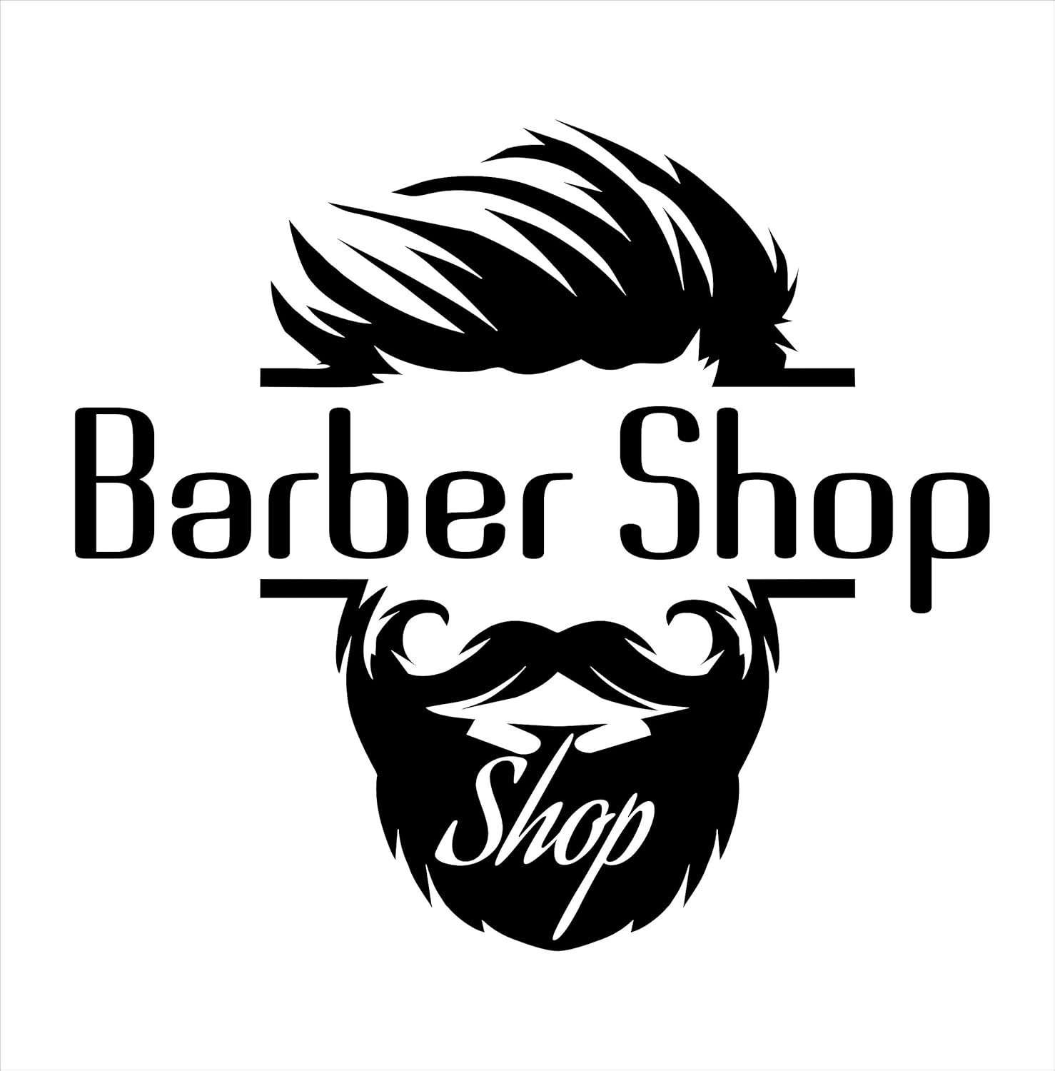 Sign Ever Barber Shop Wall Sticker Hair Saloon Window Decal Hair