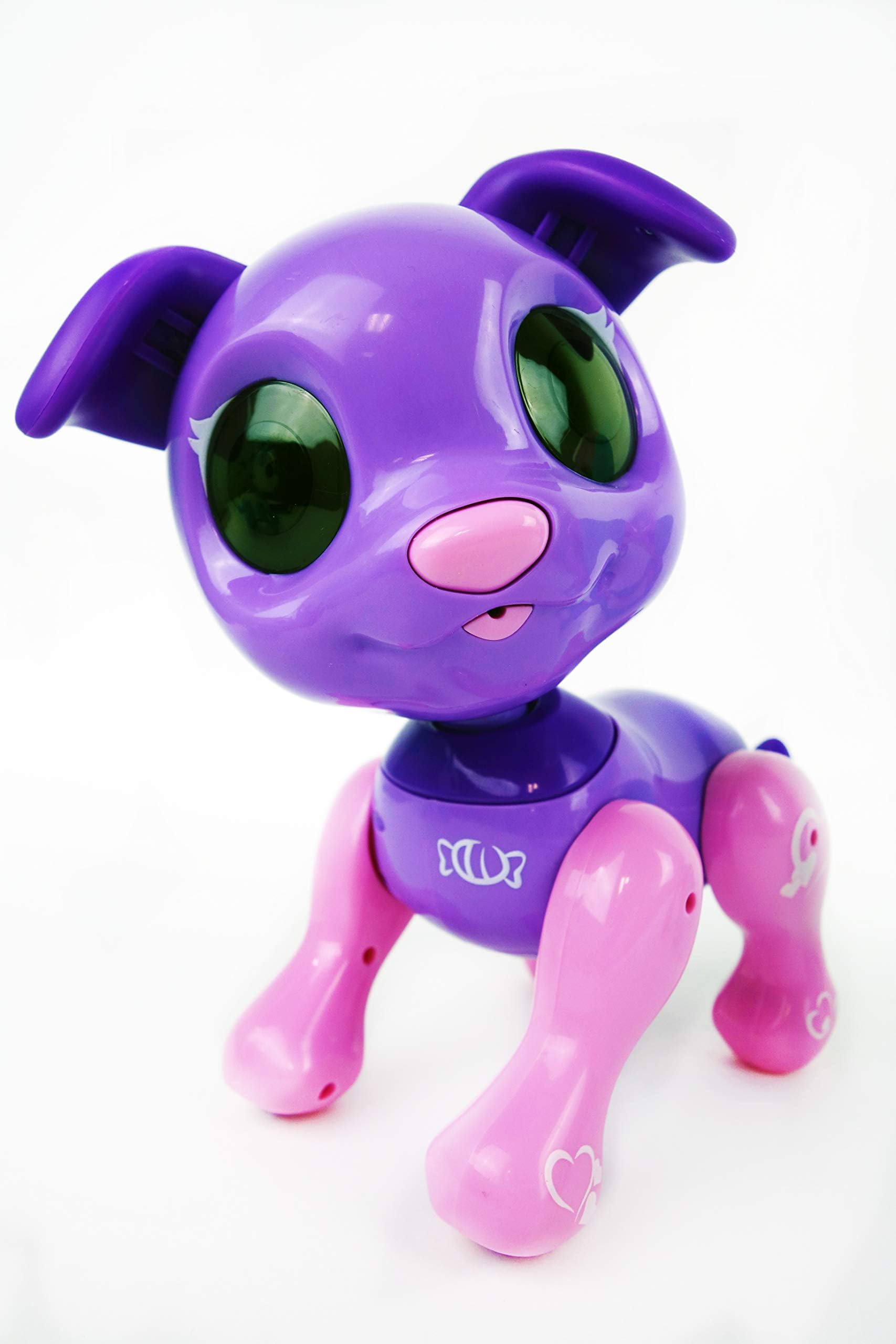 NBD Corp Kids Smart Lovable Puppy, Multi Fuctioning Robot Puppy Friend, White, Blue and Purple, Electronic Dog Puppy