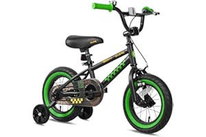 Glerc NuNu 12 14 16 Inch Kids Bike BMX Style for 2-8 Years Old Boys Girls, Toddler Bicycles with Training Wheels & Coaster Brake, Multiple Colors