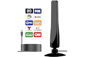 HP PAPERS [2024 Upgrade] 880+ Miles Range Digital TV Antenna – for Smart and Older TVs, 8K 4K Full HD Compatible, Smart Indoor HDTV Antenna with Advanced Amplifier Signal Booster & 10ft Coaxial Cable