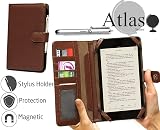 Navitech Brown Leather Book Folio Case Cover Stylus Pen for Kindle Fire HD 7" view 3