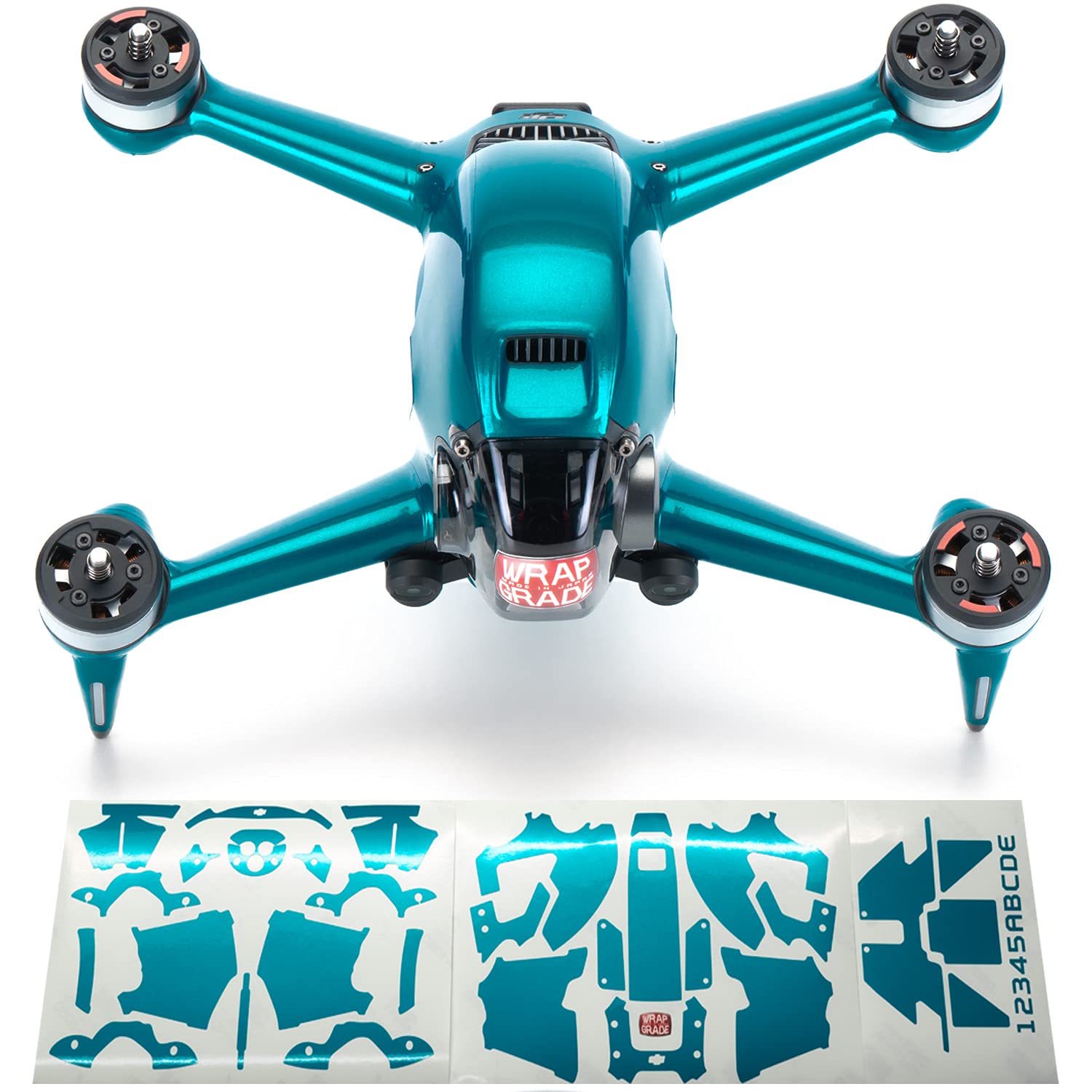 WRAPGRADE Skin Compatible with DJI FPV | Full-wrap (CARIBBEAN BLUE)