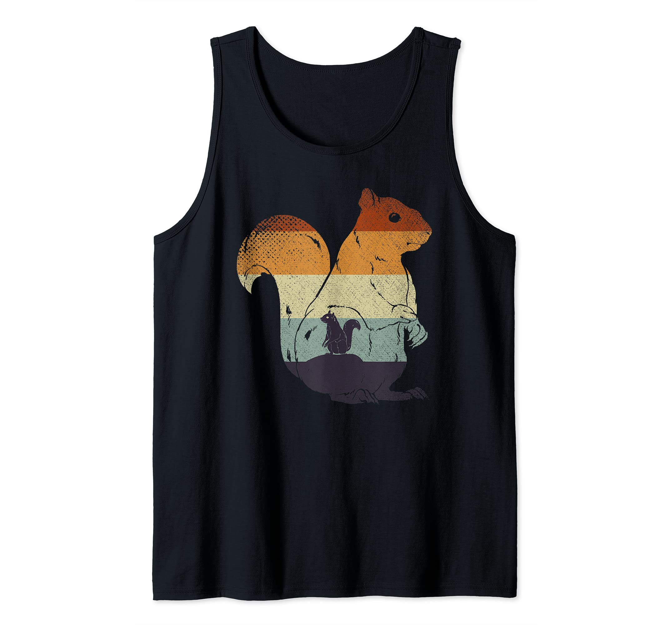 Forest Animal Squirrel Lover Wildlife Retro Squirrel Tank Top
