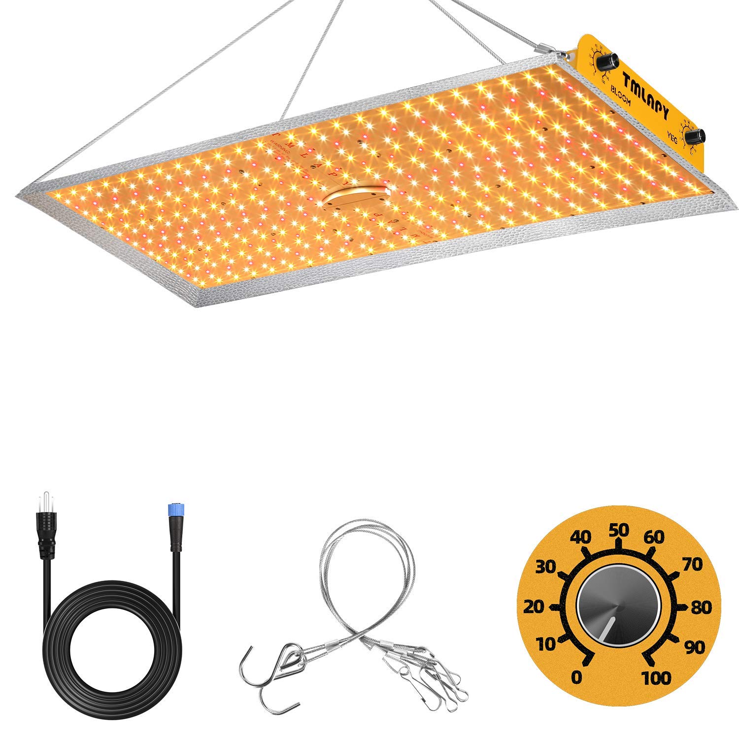 Tmlapy 3000W Led Grow Light 4x5.3ft Dimmable Full Spectrum LED Growing ...