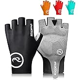 Rioomui Cycling Gloves,Anti-Slip 5mm Padded Biking Gloves for Men Women Shock-Absorbing Summer Breathable for Road Bicycle Commuting