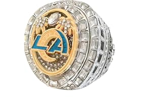 euaqeu 2021 NATIONAL FOOTBALL CHAMPIONSHIP RING LOS ANGELES，LA CHAMPIONSHIP RINGS WITH WOOD BOX GIFT FOR CHRISTMAS BIRTHDAY MEN'S BOYS WOMEN