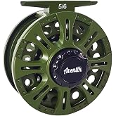 Aventik HVCE Graphite Fly Reel Center Drag System Classic III Graphite 3/4, 5/6, 7/8wt Large Arbor Freshwater Fly Fishing Reels