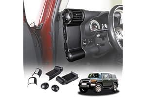 LLKUANG Dashboard Side Air Outlet Frame ABS Car Dashboard Side Air Outlet Frame Decorative Panel for Toyota FJ Cruiser (XJ10) 2007-2022 A/C Air Vent Kit Interior Accessories (Matte black)