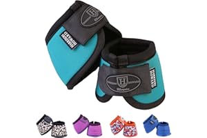 Harrison Howard Horse Bell Boots Overreach Bell Boots No-Turn Bell Boots for Horse-Durable Protective Hoof Boot