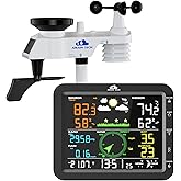 AIRAIN TECH 10-in-1 Wireless Weather Station with Outdoor Wireless Sensor,Radio Controlled Clock,Rain Gauge,Wind Speed/Direction,Moon Phase, Barometer,Temperature/Humidity,Weather Forecast (NO WiFi)