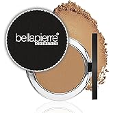 Bellapierre Compact Mineral Foundation SPF 15 – Pressed Powder Foundation, Concealer, Finishing & Setting Powder, On-the-Go Compact, Lightweight, Talc-Free, Non-Toxic – 0.35 oz - Brown Sugar