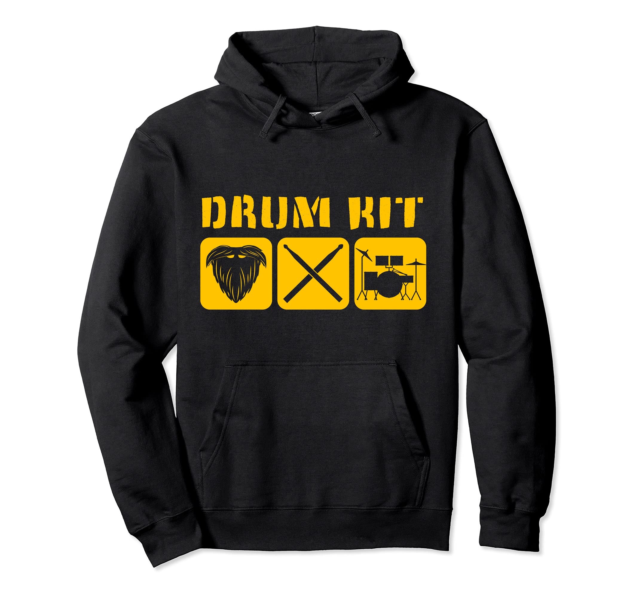 Drum Kit Band Drumming Drumsticks Musical Drums Pullover Hoodie