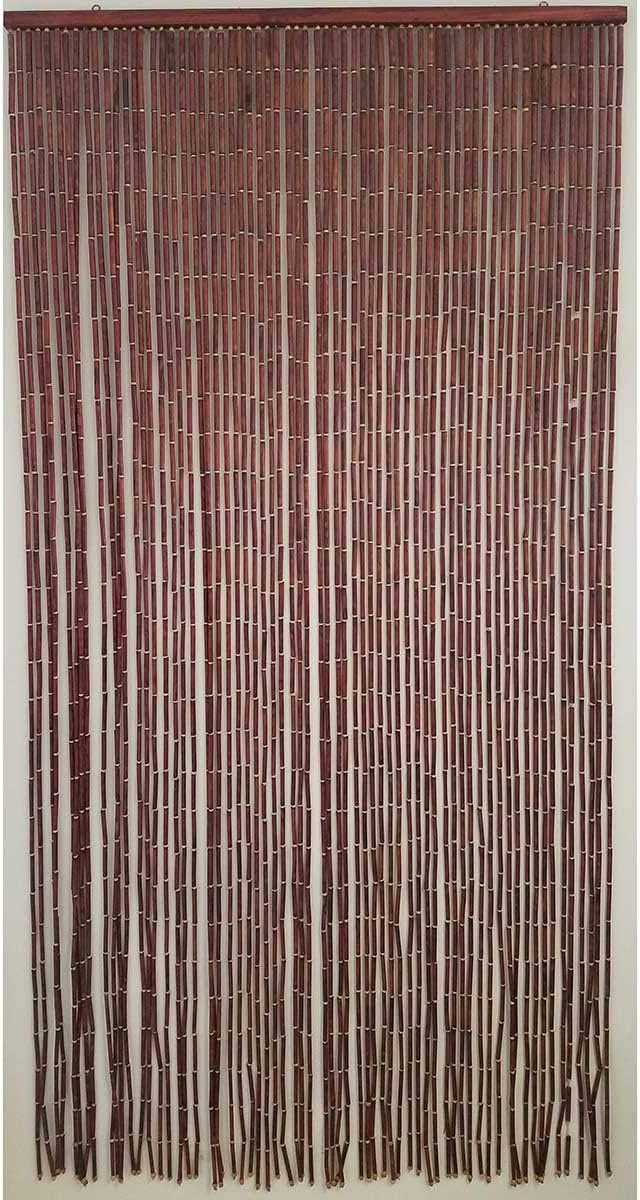 evideco palitos de madera cortina de abalorio para puerta 65 cuerdas natural 78 8 de alto x 35 5 w