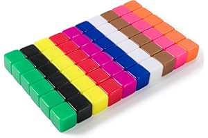 APOSTROPHE GAMES 60 pcs 16mm Blank Board Game Dice - Multi-Color Cubes - DIY Board Game Accessories, Ideal for Sorting, Counting, Classrooms, Replacement Pieces with Storage Bag