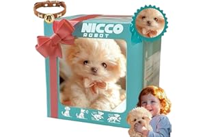 MORSHNY 2025 New Nicco Robot Dog, Nicco - My Realistic Robot Puppy, Ai Robots Dogs That Acts Like A Real Dog, for Adults, Walking, Barking, Tail Wagging (B1)
