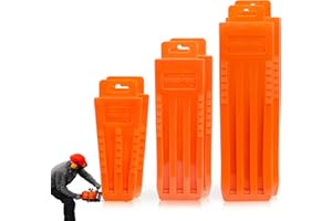 NEO-TEC 6 Pack Tree Felling Wedges with Spikes for Safe Tree Cutting (5.5"+8"+10", 2+2+2)