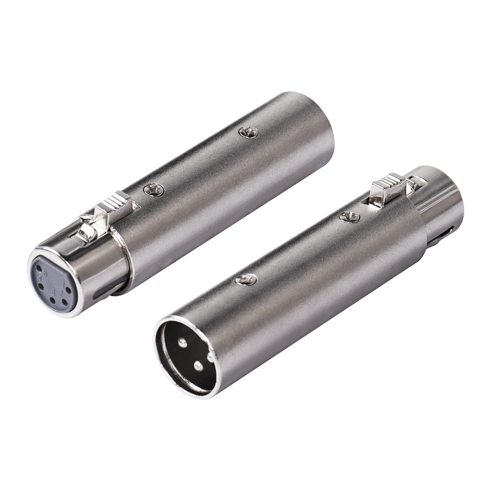 SinLoon XLR Coupler Male to Female 3 Pin to 5 Pin Adapter - 2 Pack (5F to 3M) - 8cm