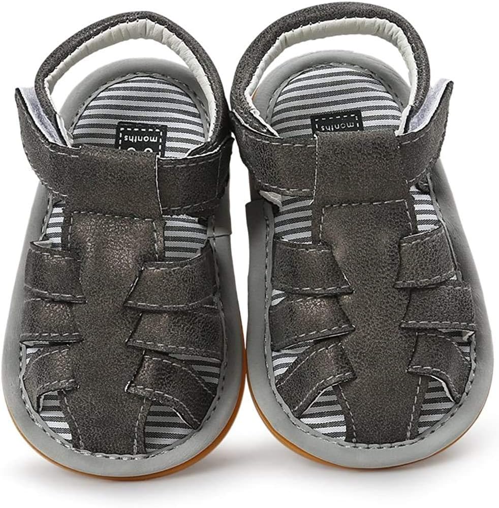 NebandBaby Girl Boy Sandals, Premium Soft Anti-Slip Sole Infant Baby Sandals Summer Casual Beach Shoes Bowknot Princess Dress Flats Prewalker First Walker Shoes