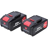 WMEXINBAO 2-Pack 20Volt 4.7Ah Lithium-Ion Replacement Battery Packs for Bauer20V Cordless Tools Chargers 1907C