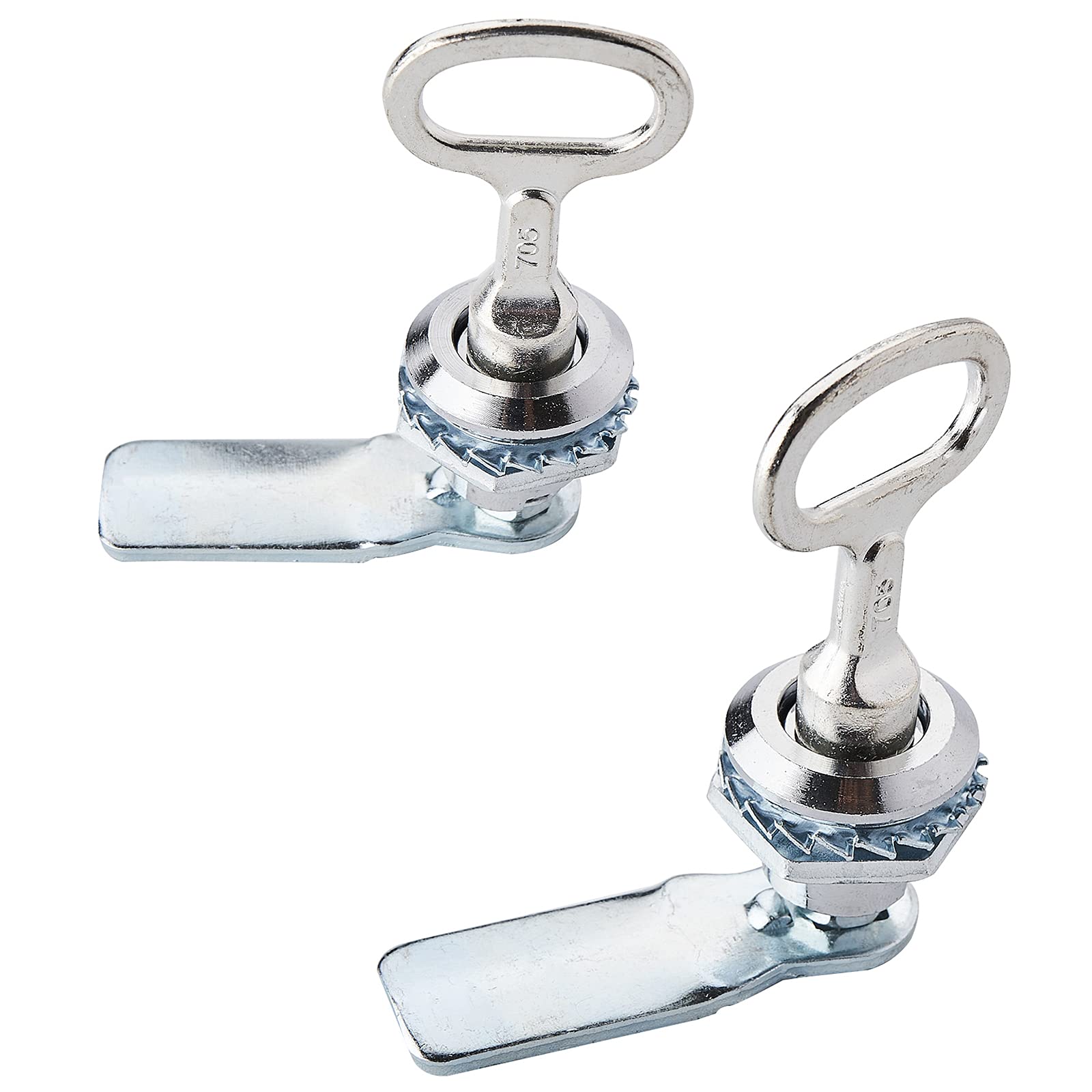 QOPAHI Triangle Wheelie Bin Lock, 2 Pcs Gas Meter Box Key and Lock, Cam Lock with Key for Gas Cupboard Electric Meter Box Cabinet Trash Bin Elevator (External Positioning)