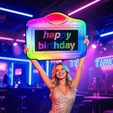 GLITCHCORE LED Bottle Service Sign VIP bottle girl sign application allows for programmable customization of scrolling text patterns, ideal for bars, nightclubs, and parties.