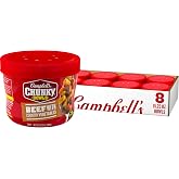 Campbell's Chunky Soup, Beef Soup with Country Vegetables, 15.25 oz Microwavable Bowl (8 Pack)
